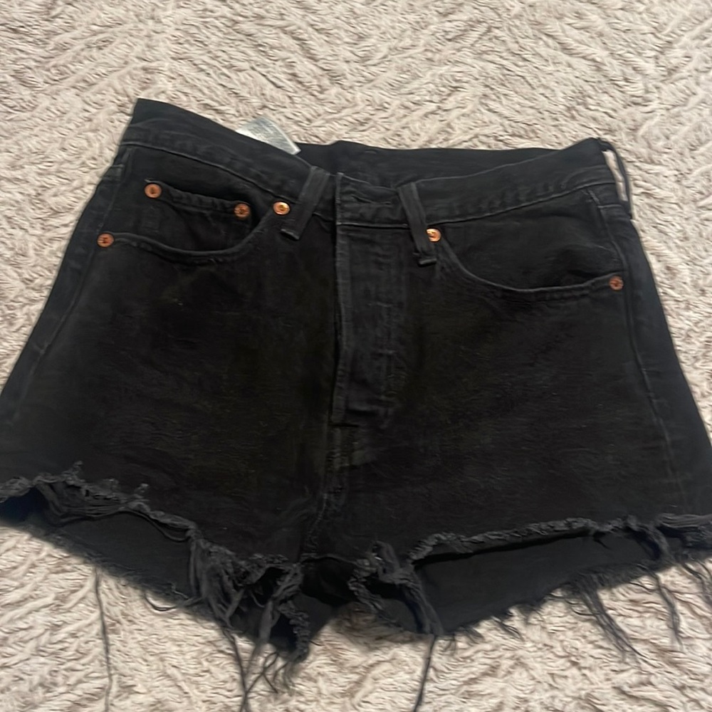 Black Levi 501 shorts